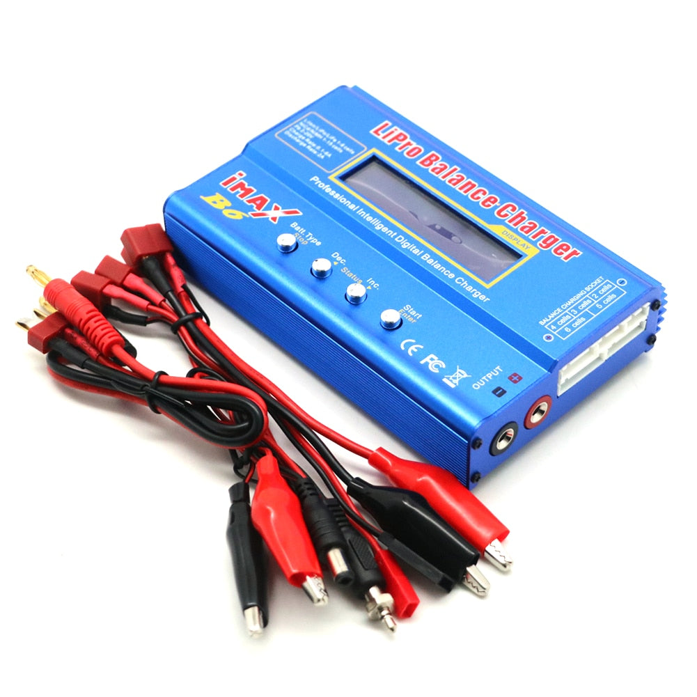 iMAX B6 80W 6A Battery Charger Lipo NiMh Li-ion Ni-Cd Digital RC Balance Charger Discharger + 15v 6A Power Adapter+Charge Cable | Caffeine Airsoft