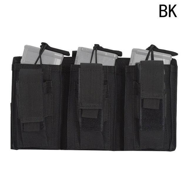 SINAIRSOFT Tactical bag  Hunting Molle Triple 223/5.56mm Open Top Mag Magazine Pouch Paintball Airsoft LY2044