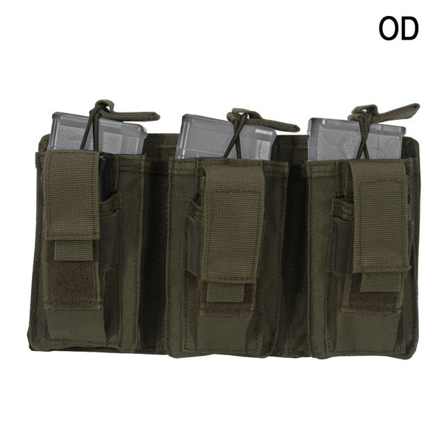 SINAIRSOFT Tactical bag  Hunting Molle Triple 223/5.56mm Open Top Mag Magazine Pouch Paintball Airsoft LY2044