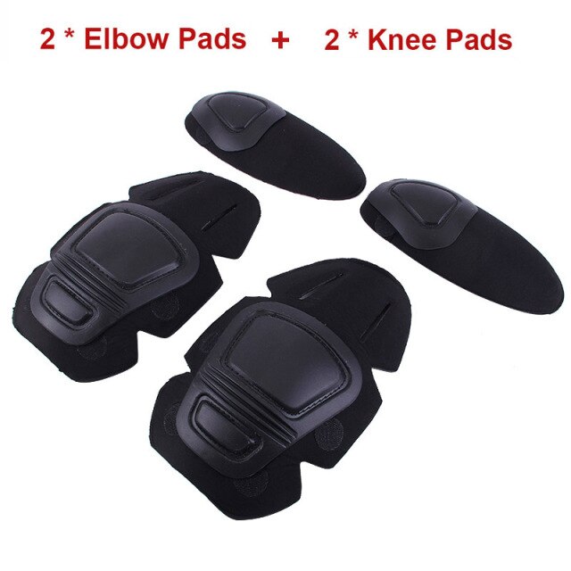 Military Tactical g2 g3 Frog Suit Knee Pads & Elbow Support Paintball Airsoft Kneepad Interpolated Knee Protector Set