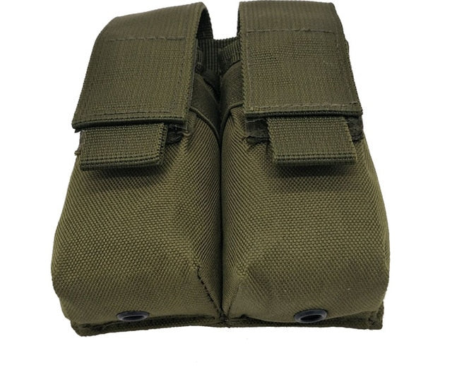 CQC Molle System Tactical Pistol Double Magazine Pouch Molle Clip 9MM Military Airsoft Mag Holder Bag Hunting Accessories