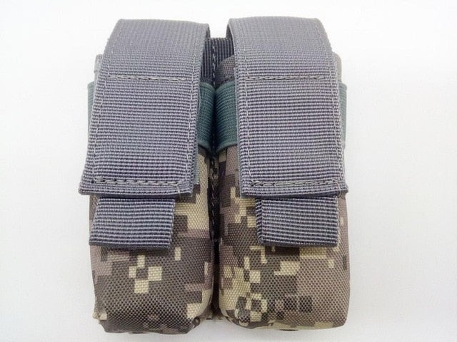 CQC Molle System Tactical Pistol Double Magazine Pouch Molle Clip 9MM Military Airsoft Mag Holder Bag Hunting Accessories
