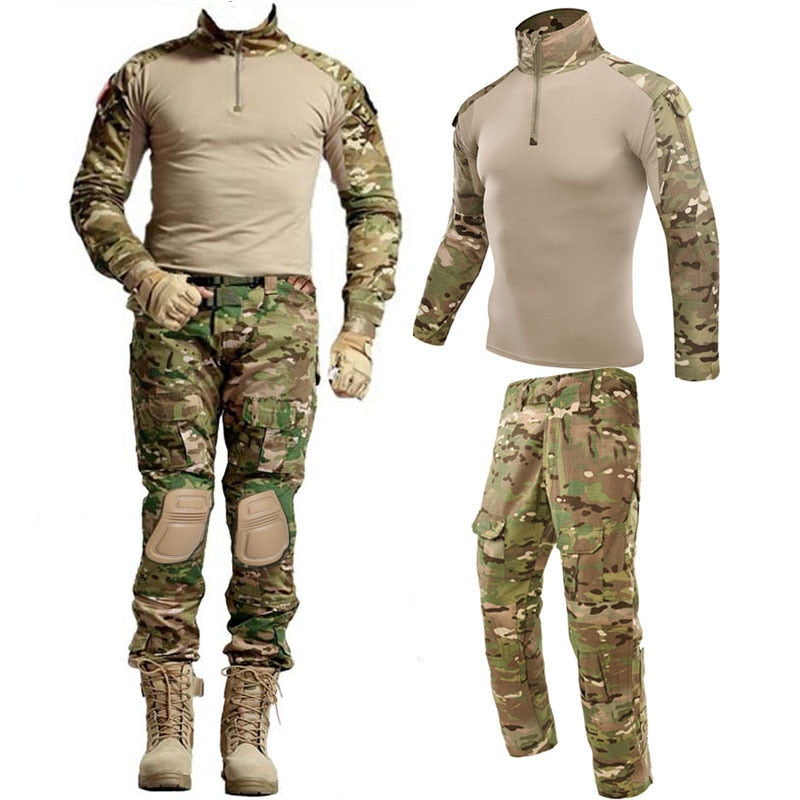 Tactical Military Airsoft Clothes Suits Uniform Training Suit Camouflage Hunting Shirts Pants Paintball Sets Military Pant Men