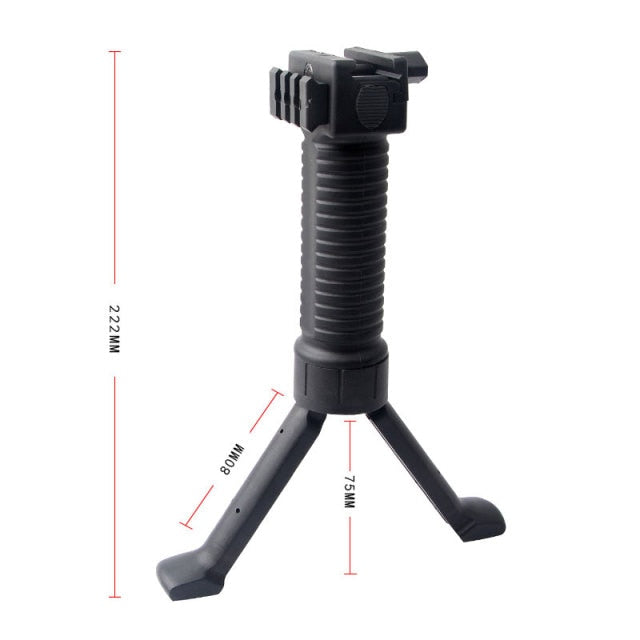 Nylon Grip Bipod Paintball Airsoft Bracket 20mm Rail Adapter Swing Head Mount Tactical Rifle Rack Assist Hunting Accessories